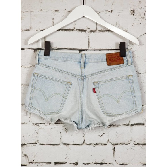 LEVI'S 501 Grunge Wash Button-Fly Cut Off Denim Shorts - Picture 5 of 10